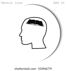 Human profile vector icon