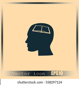 Human profile vector icon