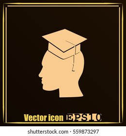 Human profile vector icon