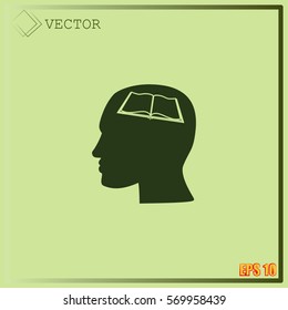 Human profile vector icon