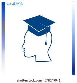 Human profile vector icon