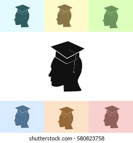 Human profile vector icon