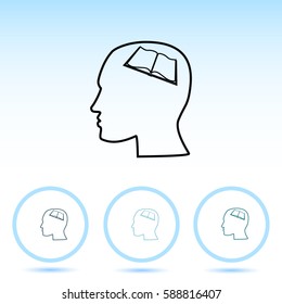 Human profile vector icon
