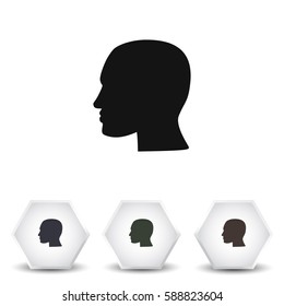 Human profile vector icon