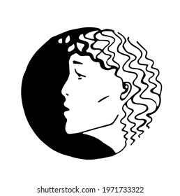 
human profile, vector, line art