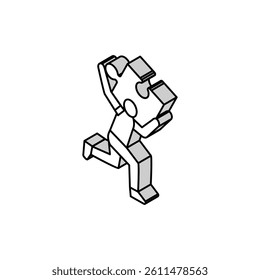 human puzzle jigsaw isometric icon vector. human puzzle jigsaw sign. isolated symbol illustration