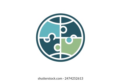 Human Puzzle Logo Stock Vectors