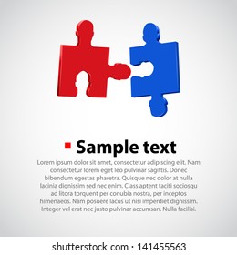Human puzzle vector illustration
