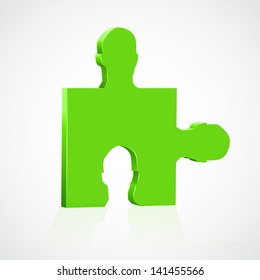 Human puzzle vector illustration