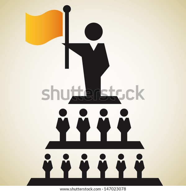 Human Pyramid Stock Vector Royalty Free 147023078