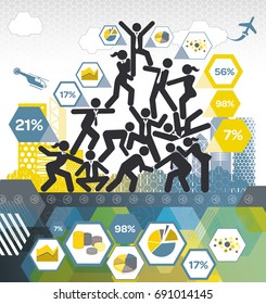 Human Pyramid Info Graphic