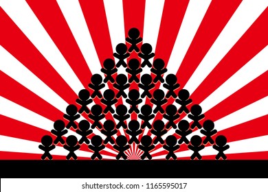 Human pyramid,People's cooperation