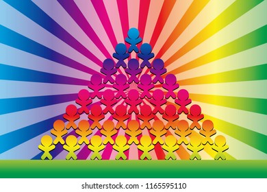 Human pyramid,People's cooperation