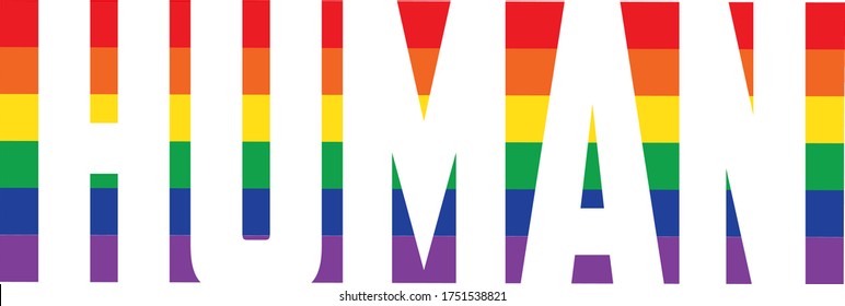 Cita humana. Vector arcoiris. LGBT