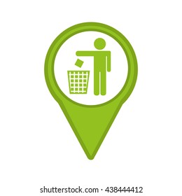 human recycling isolated icon design