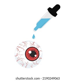 Signo vectorial del paro del paro de los ojos rojos humanos