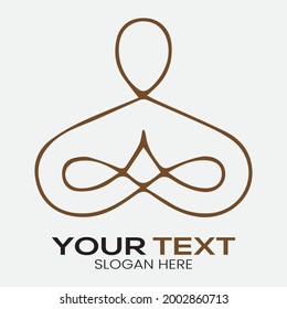 Human relax yoga type design concept template