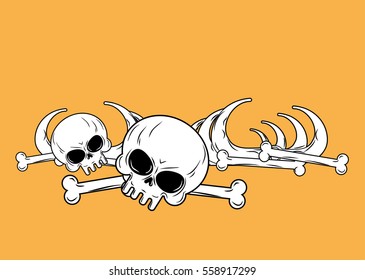 human remains  isolated. Bones, Skeleton and skull