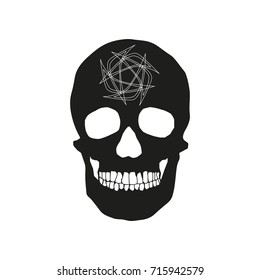 human remains of the skeleton of the skull