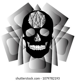 human remains skeleton of the skull bones
