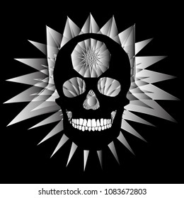 human remains skeleton of the skull bones