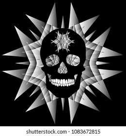 human remains skeleton of the skull bones