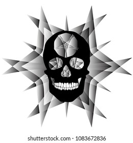human remains skeleton of the skull bones