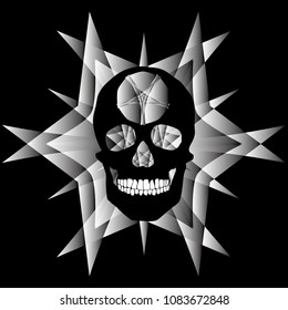 human remains skeleton of the skull bones
