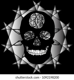 human remains skeleton of the skull bones