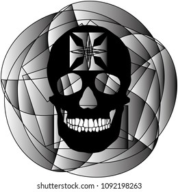 human remains skeleton of the skull bones