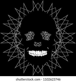 human remains skeleton of the skull bones