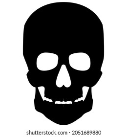 human remains of a skull skeleton on a white background EPS 10
