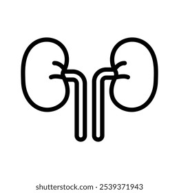 Human renal system organ, human organ, icon of kidneys
