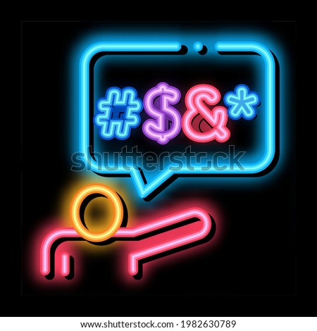 human replica mats neon light sign vector. Glowing bright icon human replica mats sign. transparent symbol illustration