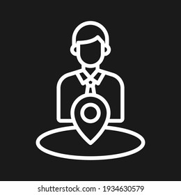 Human resouce, pin, location, vacancy icon vector image. Can also be used for Navigation. Suitable for use on web apps, mobile apps and print media.