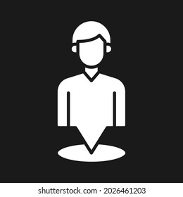 Human resouce, pin, location, vacancy icon vector image. Can also be used for Navigation. Suitable for use on web apps, mobile apps and print media.
