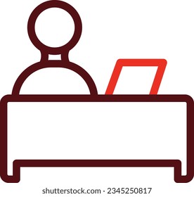 Human Resouces Thick Line Two Color Icons For Personal And Commercial Use.
