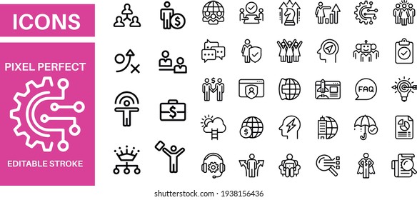 Human Resource, Business and Strategy Icons