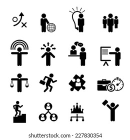 Human Resource, Business And Strategy Icons