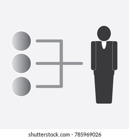 Human resource business training icon