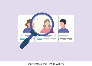Human Resource Concept. Colored flat vector illustration isolated
