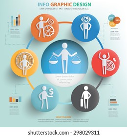 Human Resource Concept Info Graphic Design, Business Concept Design.