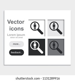Human resource concept placed on web page template flat vector icon.