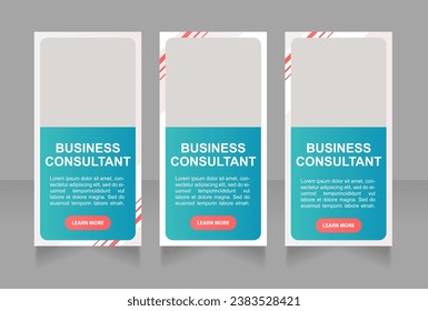 Human resource consultant service web banner design template. Vector flyer with text space. Advertising placard with customized copyspace. Printable poster for advertising. Arial font used