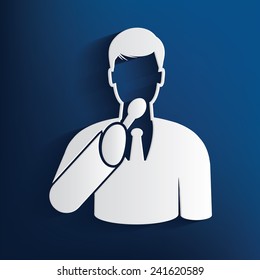 Human resource design on blue background,clean vector