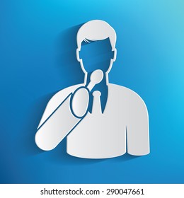 Human resource design on blue background,clean vector