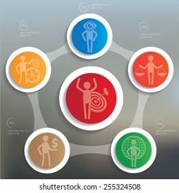 Human resource design on blur background