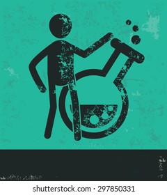 Human resource design on green background,grunge vector