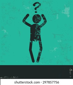 Human resource design on green background,grunge vector