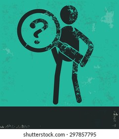 Human resource design on green background,grunge vector